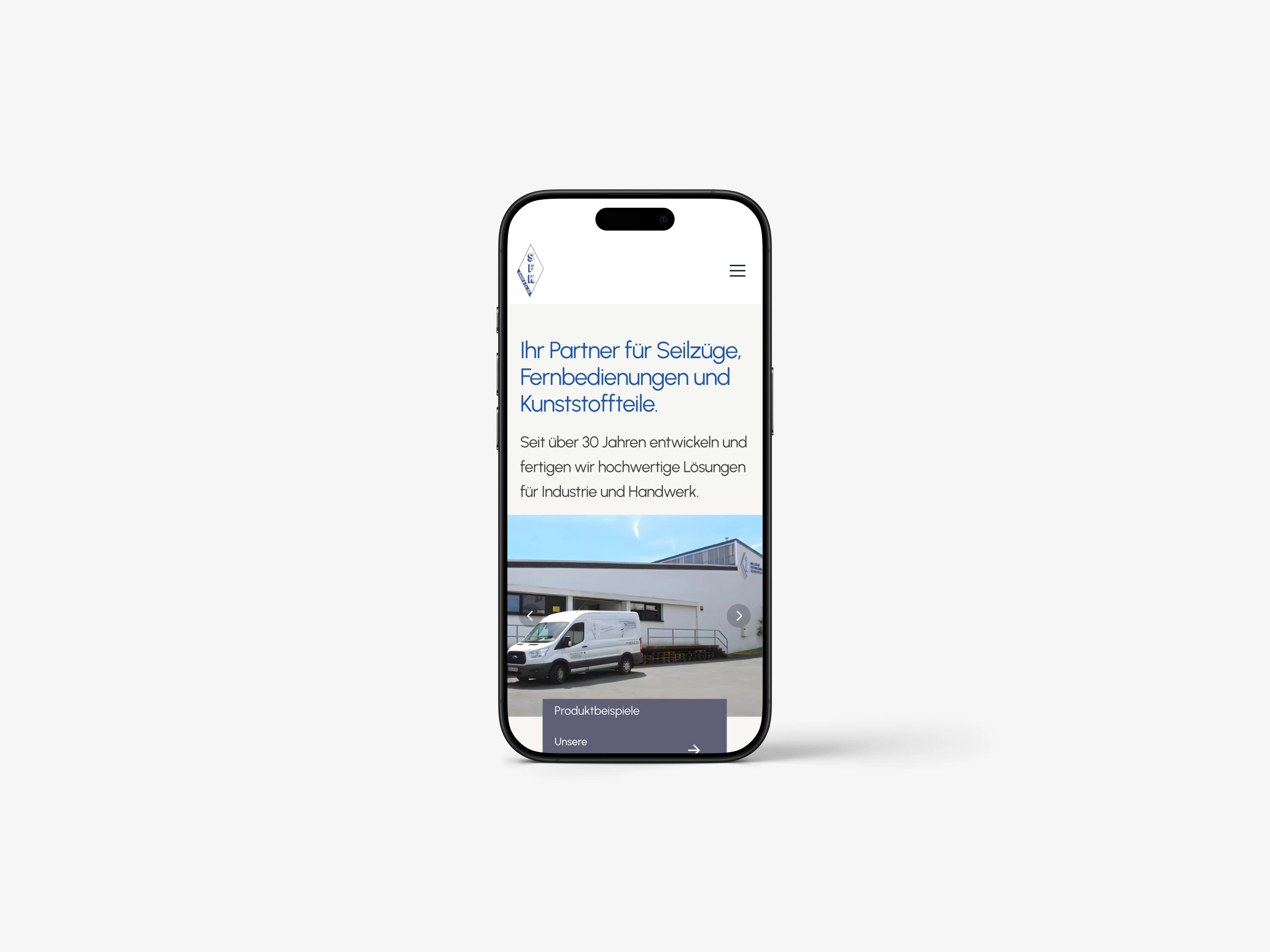 SFK Seilzüge - mobile Ansicht